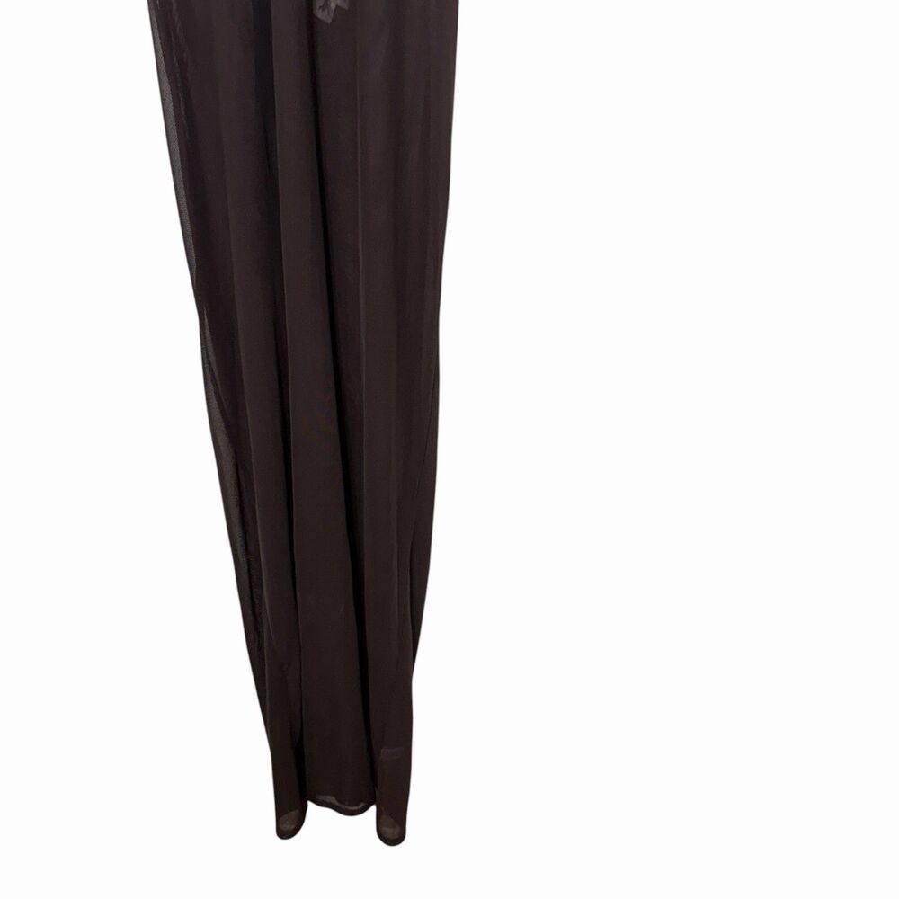 Superdown Mesh Sheer Maxi Dress Brown XL Low Rushed Back $160 - Picture 6 of 12